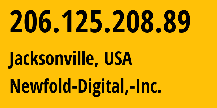 IP-адрес 206.125.208.89 (Джэксонвилл, Флорида, США) определить местоположение, координаты на карте, ISP провайдер AS29873 Newfold-Digital,-Inc. // кто провайдер айпи-адреса 206.125.208.89