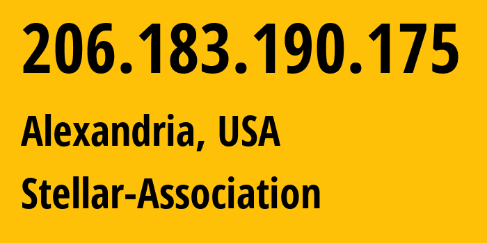 IP address 206.183.190.175 (Barrett, Minnesota, USA) get location, coordinates on map, ISP provider AS36374 Stellar-Association // who is provider of ip address 206.183.190.175, whose IP address