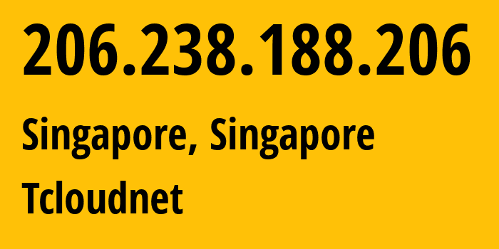 IP address 206.238.188.206 get location, coordinates on map, ISP provider AS399077 Tcloudnet // who is provider of ip address 206.238.188.206, whose IP address