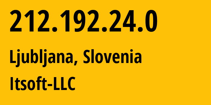 IP-адрес 212.192.24.0 (Прага, Prague, Чехия) определить местоположение, координаты на карте, ISP провайдер AS48614 Itsoft-LLC // кто провайдер айпи-адреса 212.192.24.0