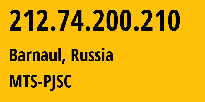 IP address 212.74.200.210 get location, coordinates on map, ISP provider AS28884 MTS-PJSC // who is provider of ip address 212.74.200.210, whose IP address