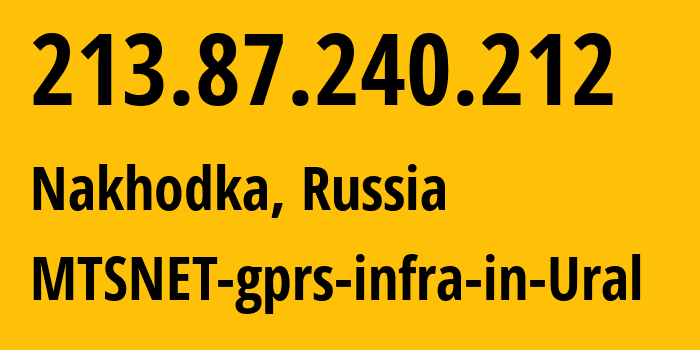 IP address 213.87.240.212 (Kazan, Tatarstan Republic, Russia) get location, coordinates on map, ISP provider AS8359 MTSNET-gprs-infra-in-Ural // who is provider of ip address 213.87.240.212, whose IP address