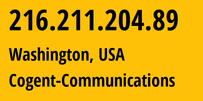 IP-адрес 216.211.204.89 (Вашингтон, Округ Колумбия, США) определить местоположение, координаты на карте, ISP провайдер AS174 Cogent-Communications // кто провайдер айпи-адреса 216.211.204.89