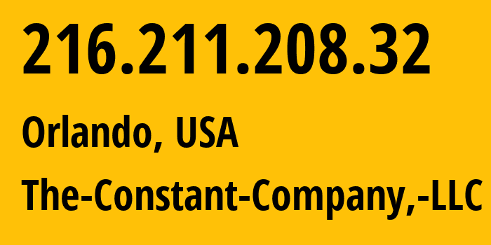 IP-адрес 216.211.208.32 (Орландо, Флорида, США) определить местоположение, координаты на карте, ISP провайдер AS20473 The-Constant-Company,-LLC // кто провайдер айпи-адреса 216.211.208.32