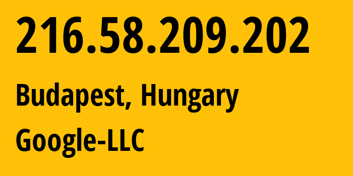 IP address 216.58.209.202 (Riverton, Utah, USA) get location, coordinates on map, ISP provider AS15169 Google-LLC // who is provider of ip address 216.58.209.202, whose IP address