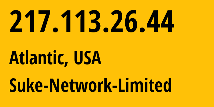 IP-адрес 217.113.26.44 (Чарлстон, Западная Виргиния, США) определить местоположение, координаты на карте, ISP провайдер AS198767 Suke-Network-Limited // кто провайдер айпи-адреса 217.113.26.44
