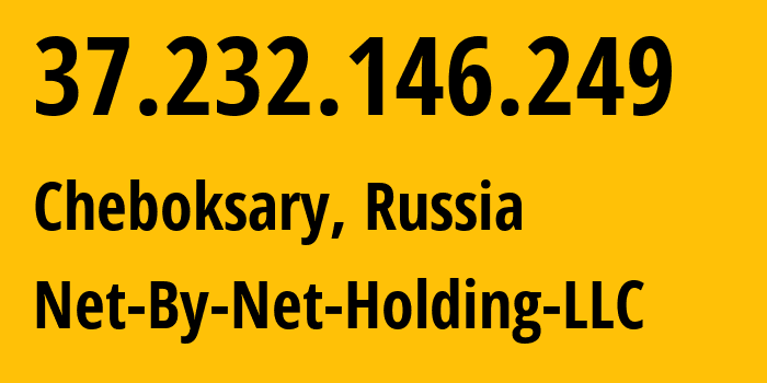 IP-адрес 37.232.146.249 (Чебоксары, Чувашия, Россия) определить местоположение, координаты на карте, ISP провайдер AS12714 Net-By-Net-Holding-LLC // кто провайдер айпи-адреса 37.232.146.249