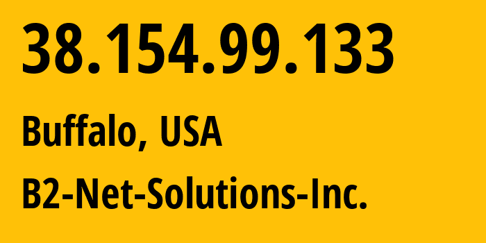 IP address 38.154.99.133 (Buffalo, New York, USA) get location, coordinates on map, ISP provider AS55286 B2-Net-Solutions-Inc. // who is provider of ip address 38.154.99.133, whose IP address