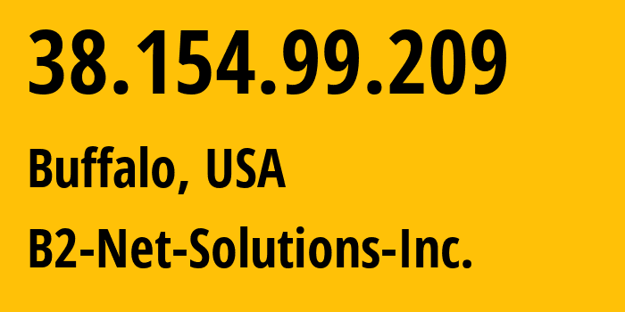 IP address 38.154.99.209 (Buffalo, New York, USA) get location, coordinates on map, ISP provider AS55286 B2-Net-Solutions-Inc. // who is provider of ip address 38.154.99.209, whose IP address