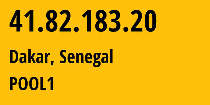 IP address 41.82.183.20 get location, coordinates on map, ISP provider AS8346 POOL1 // who is provider of ip address 41.82.183.20, whose IP address
