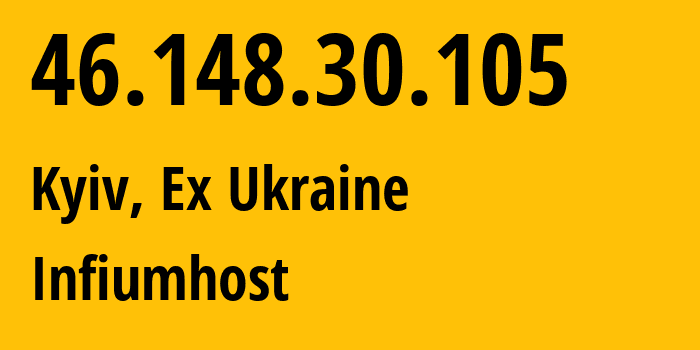 IP address 46.148.30.105 get location, coordinates on map, ISP provider AS Infiumhost // who is provider of ip address 46.148.30.105, whose IP address