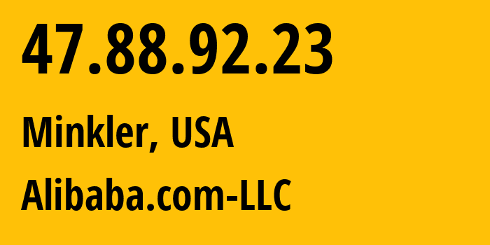 IP address 47.88.92.23 get location, coordinates on map, ISP provider AS45102 Alibaba.com-LLC // who is provider of ip address 47.88.92.23, whose IP address