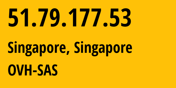 IP address 51.79.177.53 (Singapore, Central Singapore, Singapore) get location, coordinates on map, ISP provider AS16276 OVH-SAS // who is provider of ip address 51.79.177.53, whose IP address