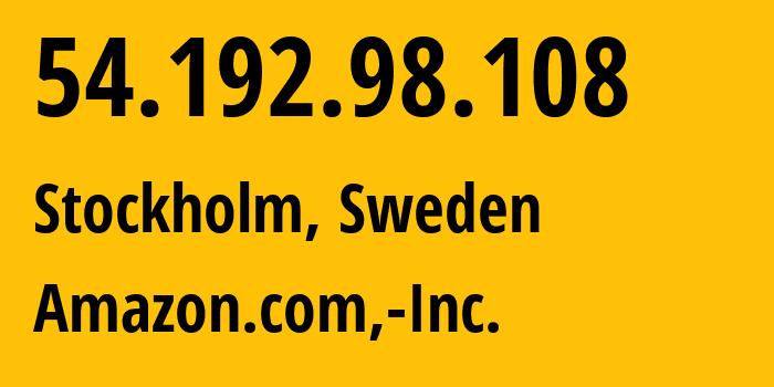 IP address 54.192.98.108 get location, coordinates on map, ISP provider AS16509 Amazon.com,-Inc. // who is provider of ip address 54.192.98.108, whose IP address