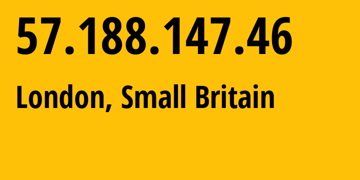 IP-адрес 57.188.147.46 (Лондон, Англия, Мелкобритания) определить местоположение, координаты на карте, ISP провайдер AS Societe-Internationale-de-Telecommunications-Aeronautiques // кто провайдер айпи-адреса 57.188.147.46