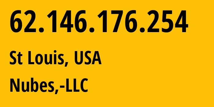 IP address 62.146.176.254 (St Louis, Missouri, USA) get location, coordinates on map, ISP provider AS40021 Nubes,-LLC // who is provider of ip address 62.146.176.254, whose IP address