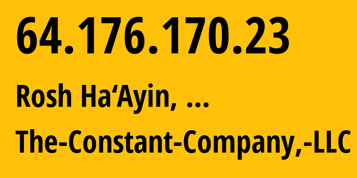 IP address 64.176.170.23 get location, coordinates on map, ISP provider AS20473 The-Constant-Company,-LLC // who is provider of ip address 64.176.170.23, whose IP address