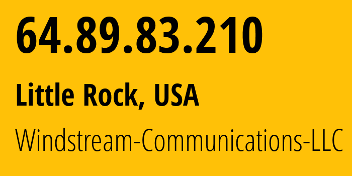 IP-адрес 64.89.83.210 (Форт-Лодердейл, Флорида, США) определить местоположение, координаты на карте, ISP провайдер AS7029 Windstream-Communications-LLC // кто провайдер айпи-адреса 64.89.83.210