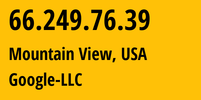 IP-адрес 66.249.76.39 (Шарлотт, Северная Каролина, США) определить местоположение, координаты на карте, ISP провайдер AS15169 Google-LLC // кто провайдер айпи-адреса 66.249.76.39