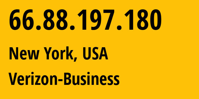 IP-адрес 66.88.197.180 (Нью-Йорк, Нью-Йорк, США) определить местоположение, координаты на карте, ISP провайдер AS2828 Verizon-Business // кто провайдер айпи-адреса 66.88.197.180