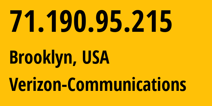 IP-адрес 71.190.95.215 (Хиксвилла, Нью-Йорк, США) определить местоположение, координаты на карте, ISP провайдер AS701 Verizon-Communications // кто провайдер айпи-адреса 71.190.95.215