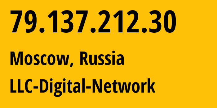 IP address 79.137.212.30 get location, coordinates on map, ISP provider AS12695 LLC-Digital-Network // who is provider of ip address 79.137.212.30, whose IP address