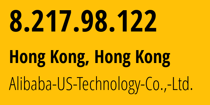IP-адрес 8.217.98.122 (Гонконг, Kowloon, Гонконг) определить местоположение, координаты на карте, ISP провайдер AS45102 Alibaba-US-Technology-Co.,-Ltd. // кто провайдер айпи-адреса 8.217.98.122