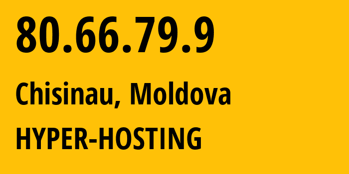 IP-адрес 80.66.79.9 (Кишинёв, Кишинёв, Молдавия) определить местоположение, координаты на карте, ISP провайдер AS60602 HYPER-HOSTING // кто провайдер айпи-адреса 80.66.79.9