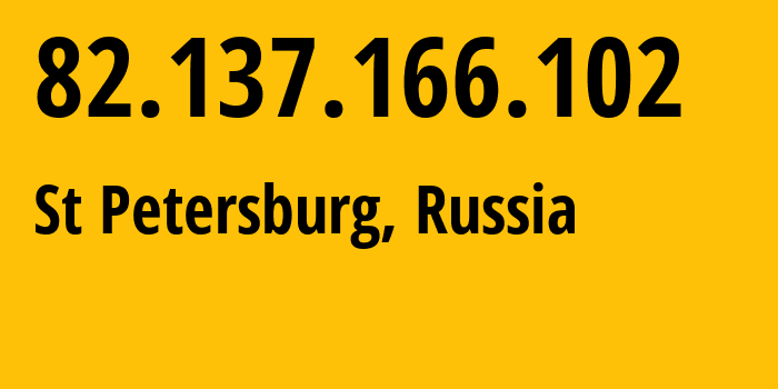 IP address 82.137.166.102 (St Petersburg, St.-Petersburg, Russia) get location, coordinates on map, ISP provider AS3267 Federal-State-Institution-cientific-Research-Institute-for-System-Ana // who is provider of ip address 82.137.166.102, whose IP address