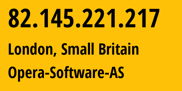 IP address 82.145.221.217 (Amsterdam, North Holland, Netherlands) get location, coordinates on map, ISP provider AS39832 Opera-Software-AS // who is provider of ip address 82.145.221.217, whose IP address