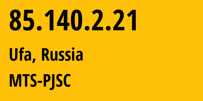 IP-адрес 85.140.2.21 (Новошешминск, Татарстан, Россия) определить местоположение, координаты на карте, ISP провайдер AS8359 MTS-PJSC // кто провайдер айпи-адреса 85.140.2.21