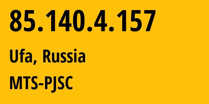 IP-адрес 85.140.4.157 (Нижний Новгород, Нижегородская Область, Россия) определить местоположение, координаты на карте, ISP провайдер AS8359 MTS-PJSC // кто провайдер айпи-адреса 85.140.4.157