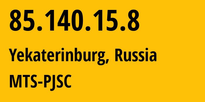 IP address 85.140.15.8 (Kazan, Tatarstan Republic, Russia) get location, coordinates on map, ISP provider AS8359 MTS-PJSC // who is provider of ip address 85.140.15.8, whose IP address