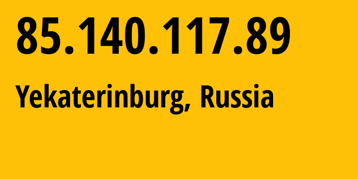 IP-адрес 85.140.117.89 (Екатеринбург, Свердловская Область, Россия) определить местоположение, координаты на карте, ISP провайдер AS8359 Mobile-TeleSystems-PJSC-/-former-ZAO-MTU-Intels-Moscow-Region-Network // кто провайдер айпи-адреса 85.140.117.89