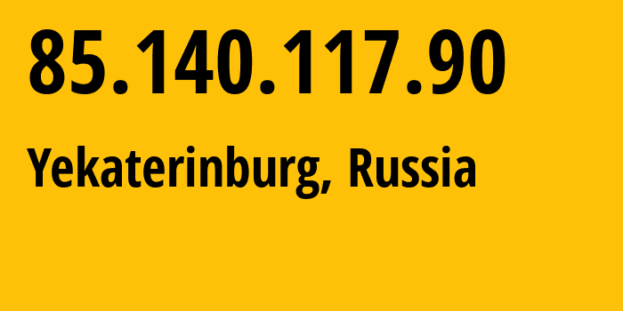 IP address 85.140.117.90 (Yekaterinburg, Sverdlovsk Oblast, Russia) get location, coordinates on map, ISP provider AS8359 Mobile-TeleSystems-PJSC-/-former-ZAO-MTU-Intels-Moscow-Region-Network // who is provider of ip address 85.140.117.90, whose IP address