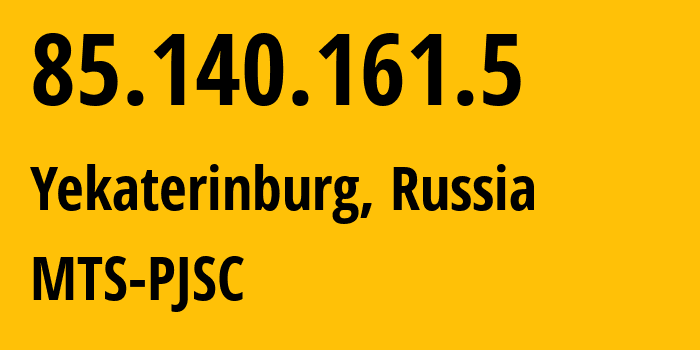 IP address 85.140.161.5 (Moscow, Moscow, Russia) get location, coordinates on map, ISP provider AS8359 MTS-PJSC // who is provider of ip address 85.140.161.5, whose IP address