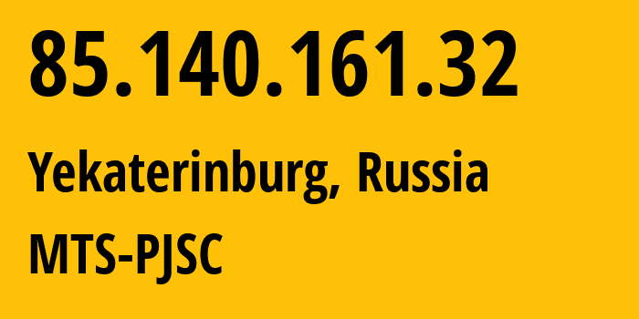 IP address 85.140.161.32 (Novosibirsk, Novosibirsk Oblast, Russia) get location, coordinates on map, ISP provider AS8359 MTS-PJSC // who is provider of ip address 85.140.161.32, whose IP address