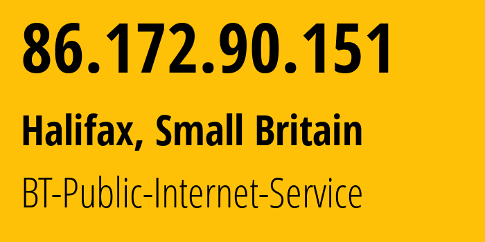 IP-адрес 86.172.90.151 (Newham, Англия, Мелкобритания) определить местоположение, координаты на карте, ISP провайдер AS2856 BT-Public-Internet-Service // кто провайдер айпи-адреса 86.172.90.151