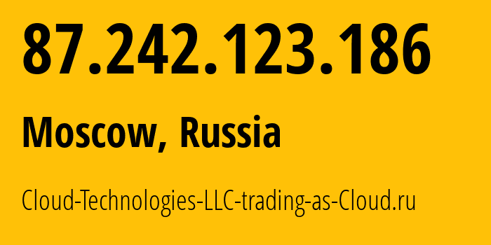 IP address 87.242.123.186 get location, coordinates on map, ISP provider AS208677 Cloud-Technologies-LLC-trading-as-Cloud.ru // who is provider of ip address 87.242.123.186, whose IP address