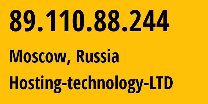 IP-адрес 89.110.88.244 (Москва, Москва, Россия) определить местоположение, координаты на карте, ISP провайдер AS48282 Hosting-technology-LTD // кто провайдер айпи-адреса 89.110.88.244