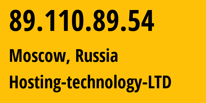 IP-адрес 89.110.89.54 (Москва, Москва, Россия) определить местоположение, координаты на карте, ISP провайдер AS48282 Hosting-technology-LTD // кто провайдер айпи-адреса 89.110.89.54