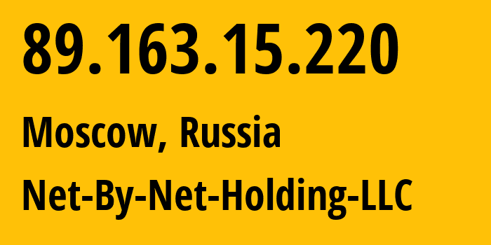 IP address 89.163.15.220 (Moscow, Moscow, Russia) get location, coordinates on map, ISP provider AS12714 Net-By-Net-Holding-LLC // who is provider of ip address 89.163.15.220, whose IP address