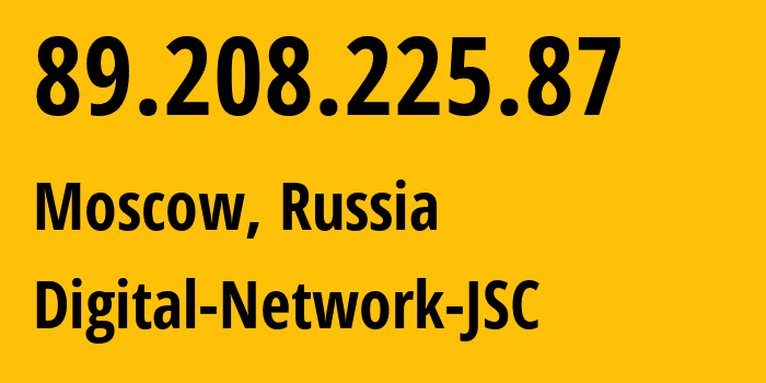 IP address 89.208.225.87 get location, coordinates on map, ISP provider AS12695 Digital-Network-JSC // who is provider of ip address 89.208.225.87, whose IP address