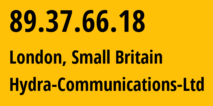 IP address 89.37.66.18 get location, coordinates on map, ISP provider AS25369 Hydra-Communications-Ltd // who is provider of ip address 89.37.66.18, whose IP address