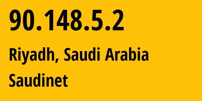 IP-адрес 90.148.5.2 (Эр-Рияд, Эр-Рияд, Саудовская Аравия) определить местоположение, координаты на карте, ISP провайдер AS25019 Saudinet // кто провайдер айпи-адреса 90.148.5.2