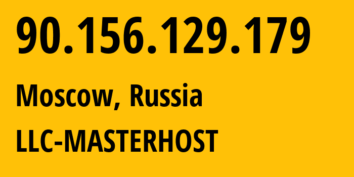 IP address 90.156.129.179 get location, coordinates on map, ISP provider AS25532 LLC-MASTERHOST // who is provider of ip address 90.156.129.179, whose IP address