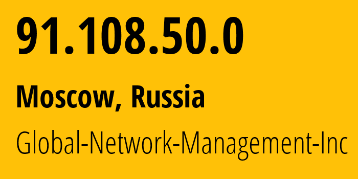 IP-адрес 91.108.50.0 (Москва, Москва, Россия) определить местоположение, координаты на карте, ISP провайдер AS31500 Global-Network-Management-Inc // кто провайдер айпи-адреса 91.108.50.0