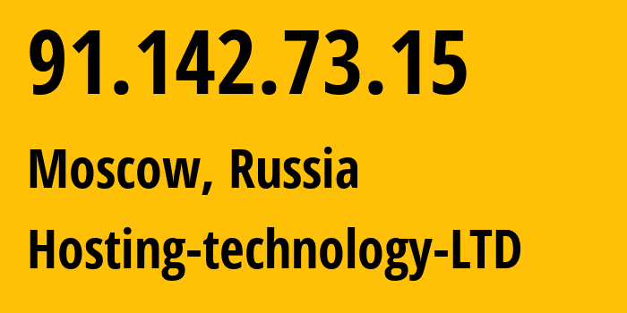 IP address 91.142.73.15 (Moscow, Moscow, Russia) get location, coordinates on map, ISP provider AS48282 Hosting-technology-LTD // who is provider of ip address 91.142.73.15, whose IP address