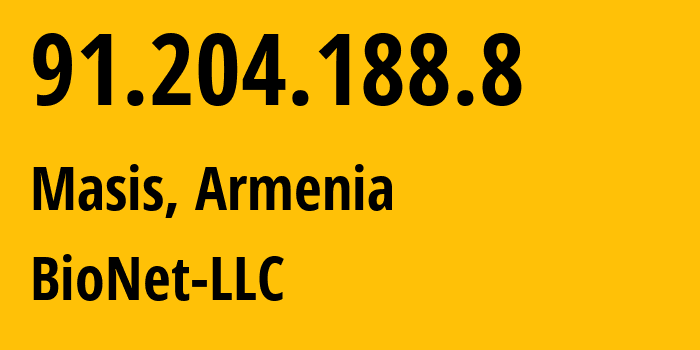 IP address 91.204.188.8 get location, coordinates on map, ISP provider AS42991 BioNet-LLC // who is provider of ip address 91.204.188.8, whose IP address