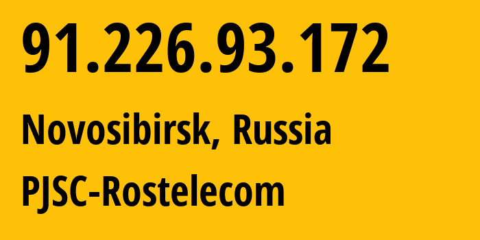 IP address 91.226.93.172 get location, coordinates on map, ISP provider AS12389 PJSC-Rostelecom // who is provider of ip address 91.226.93.172, whose IP address